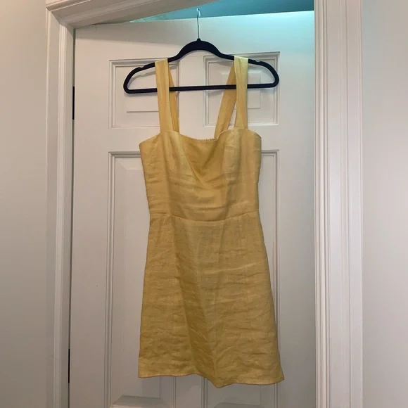 Reformation | Dresses | Reformation Size 8 Linen Yellow Dress | Poshmark